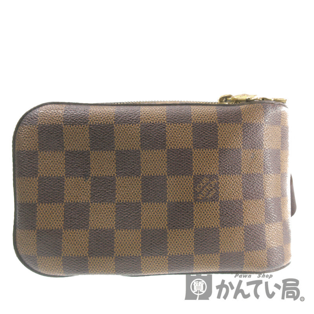 LOUIS VUITTON Geronimos Damier Canvas Ebene Brown Bag Waist Body